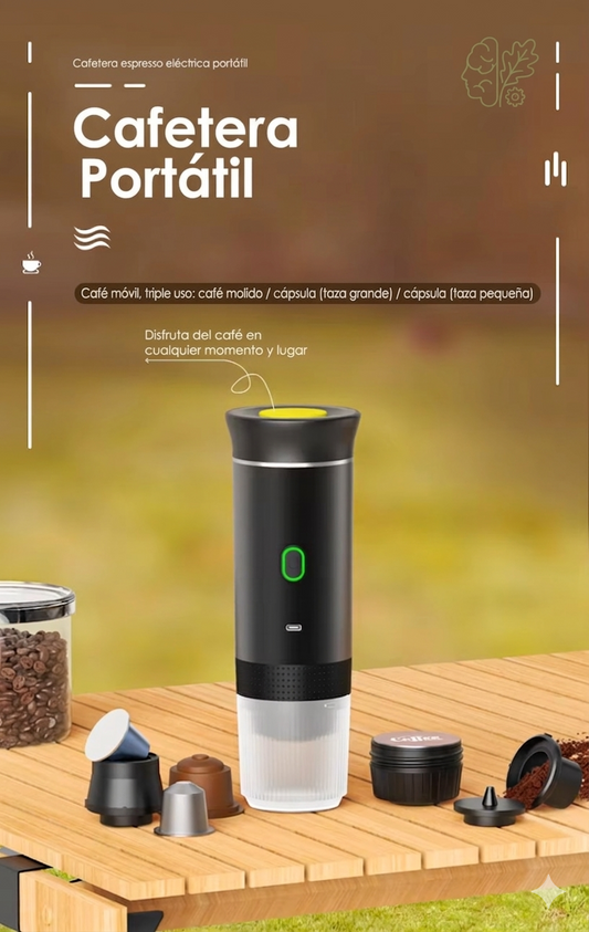 Cafetera Espresso Portátil 3-en-1 | NaturaErgo® - Calentamiento Automático
